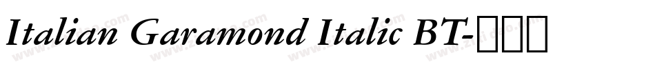Italian Garamond Italic BT字体转换